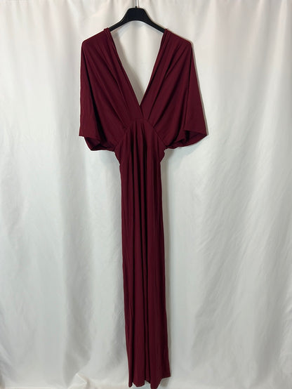 OTHERS. Long maroon lycra dress. XS/S