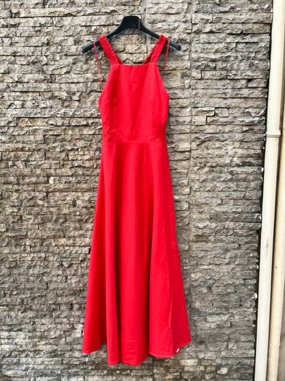 ZARA. Vestido midi  vuelo detalle espalda