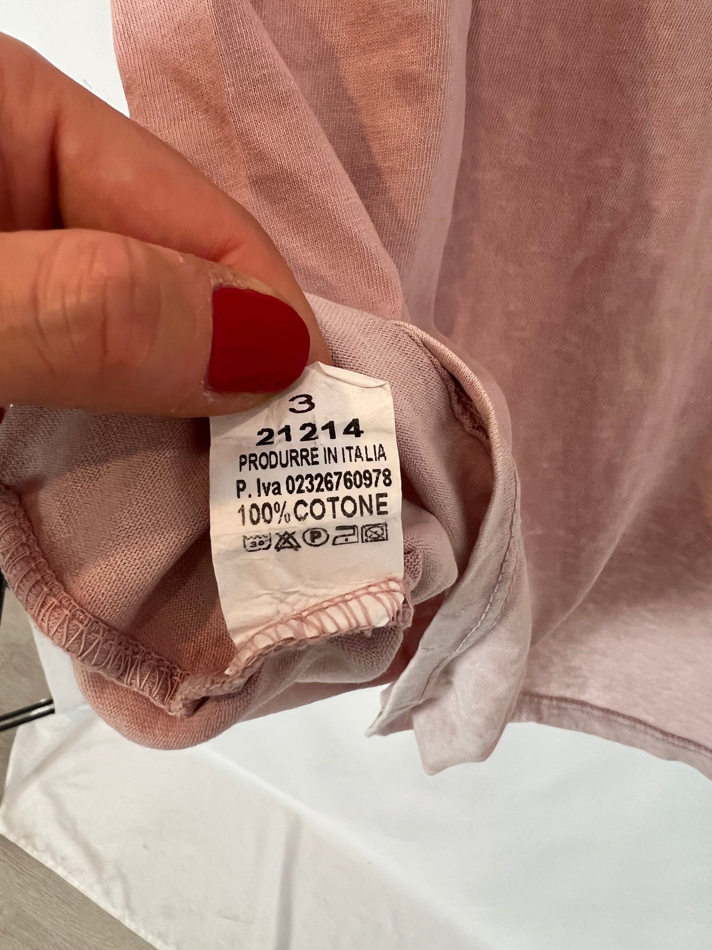 RENATTA&amp;GO. Heathered pink T-shirt. Medium/Large