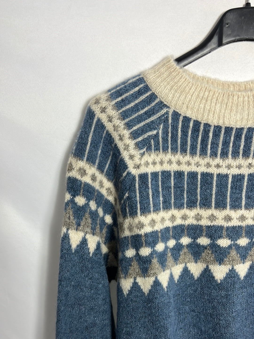 OTRAS. Jersey azul estampando . T S/M