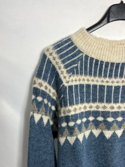 OTRAS. Jersey azul estampando . T S/M