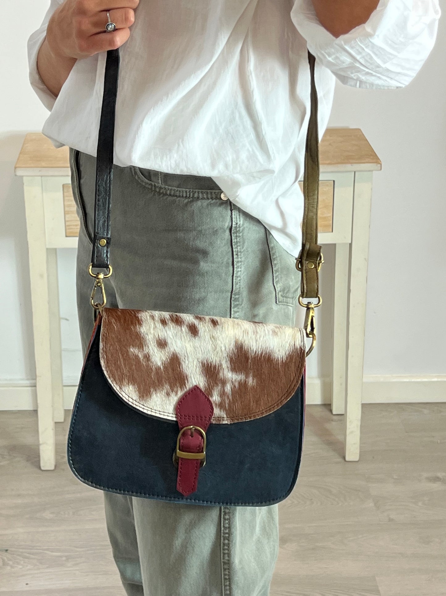 OTHER. Textured flap color bag