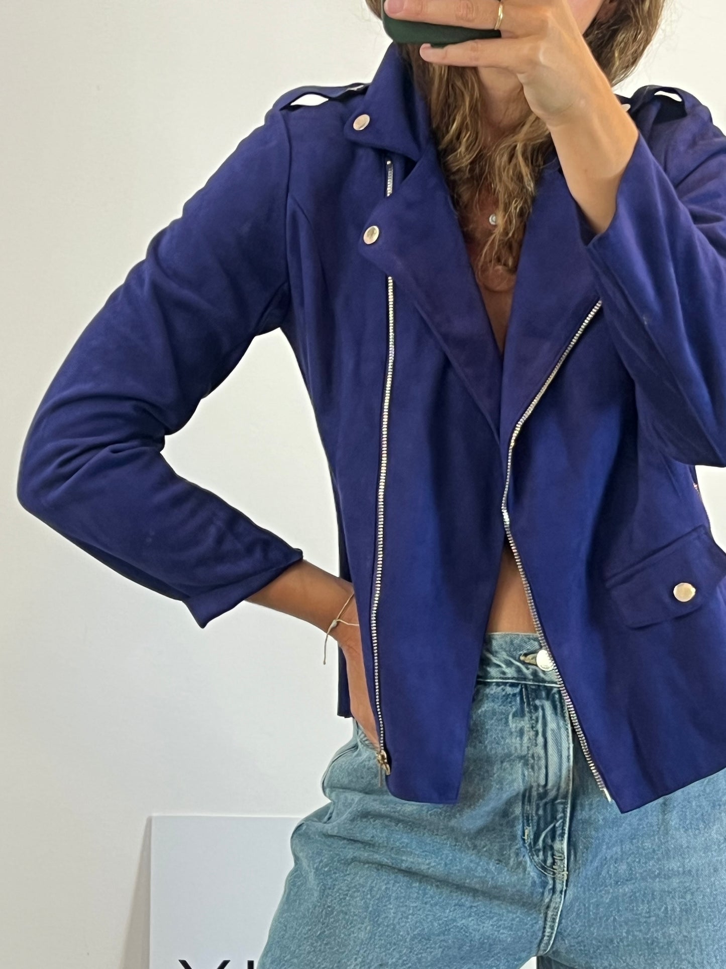 ZUA. Chaqueta antelina cremallera. T  (S/M)