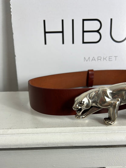 OTRAS. Cinturón marrón detalle hebilla. T 85