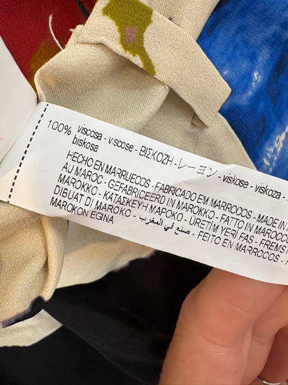 ZARA. Pantalón estampado efecto falda