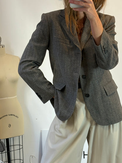 ZARA. Blazer  raya diplomática con lana