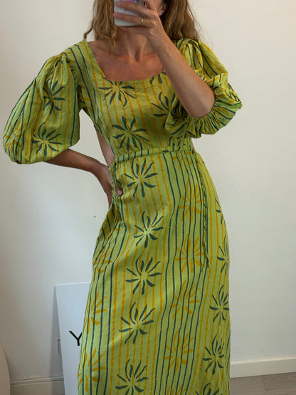 PAR & SCALA. Vestido largo estampado aberturas