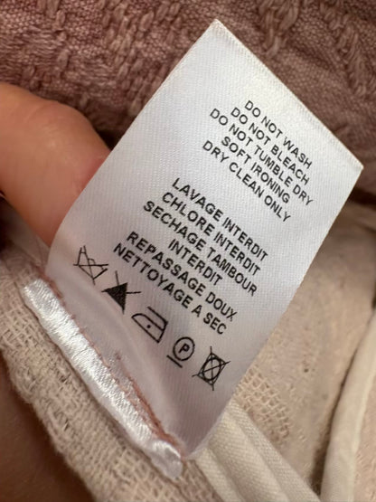 IRO. Chaqueta rosa textura bordados