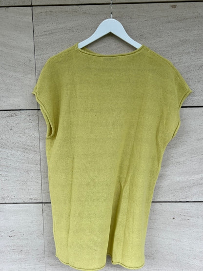 ZARA. Conjunto verde lima de punto T.s