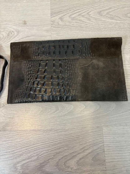 Bolso/ cartera de mano piel marrón