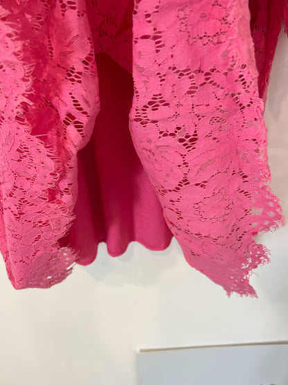 OTRAS. Vestido corto rosa encaje. T S/M