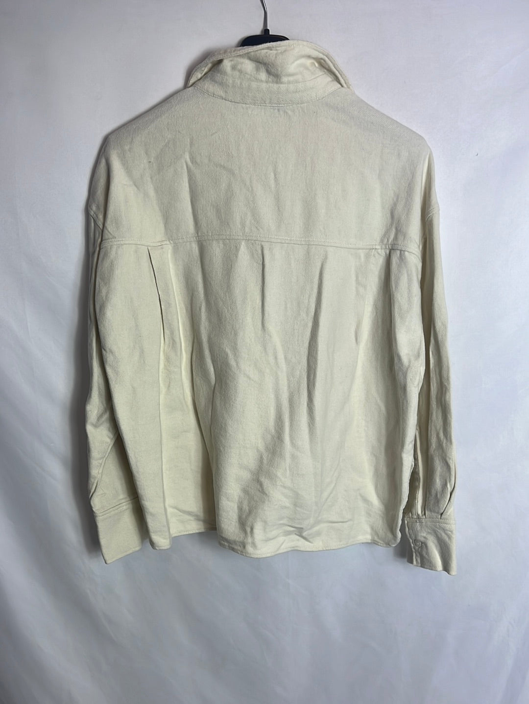 ZARA. Camisa beige franela. T XS