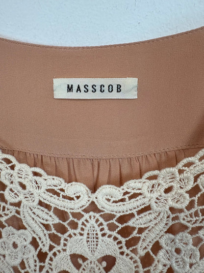 MASSCOB. Blusa seda nude