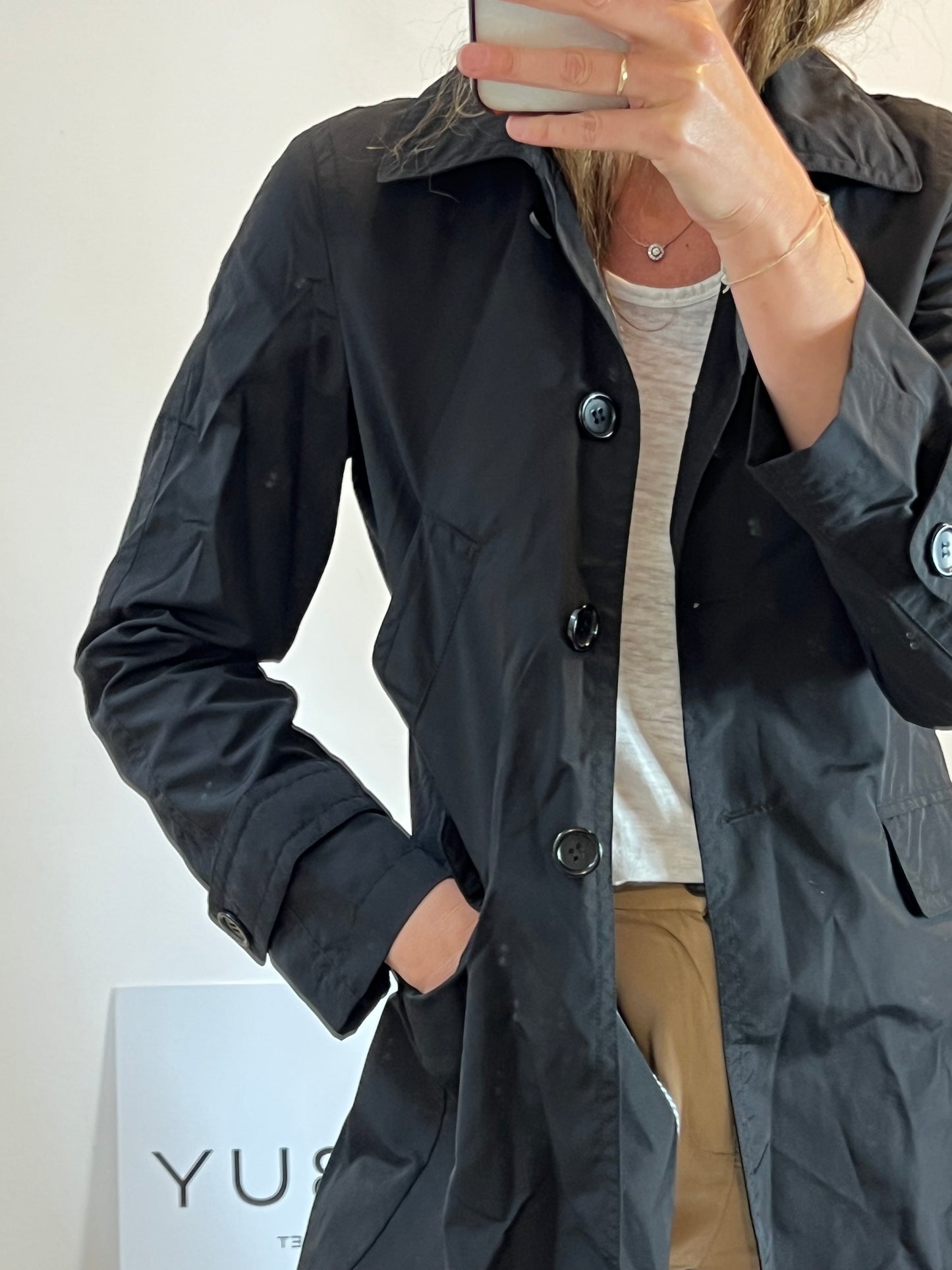 MAXMARA. Black trench coat TM