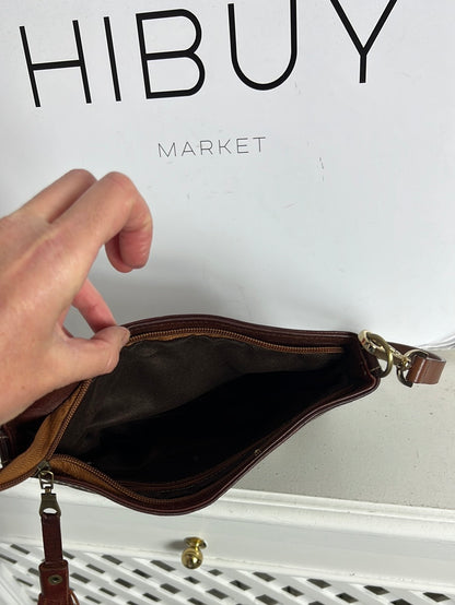 OTHERS. Brown leather bag with studs