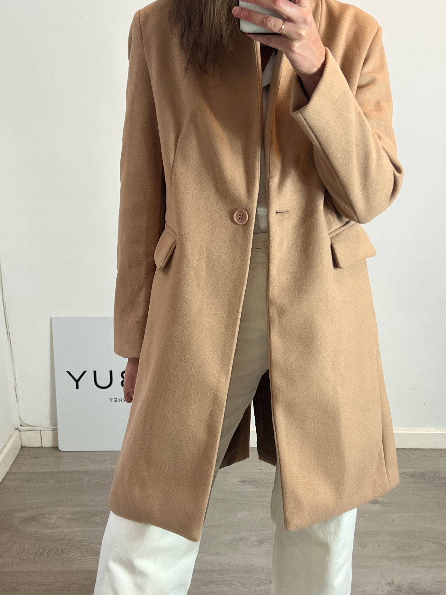 CARLOTA&CO. Abrigo paño camel T. l