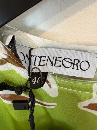 MONTENEGRO. Vestido largo estampado lazada