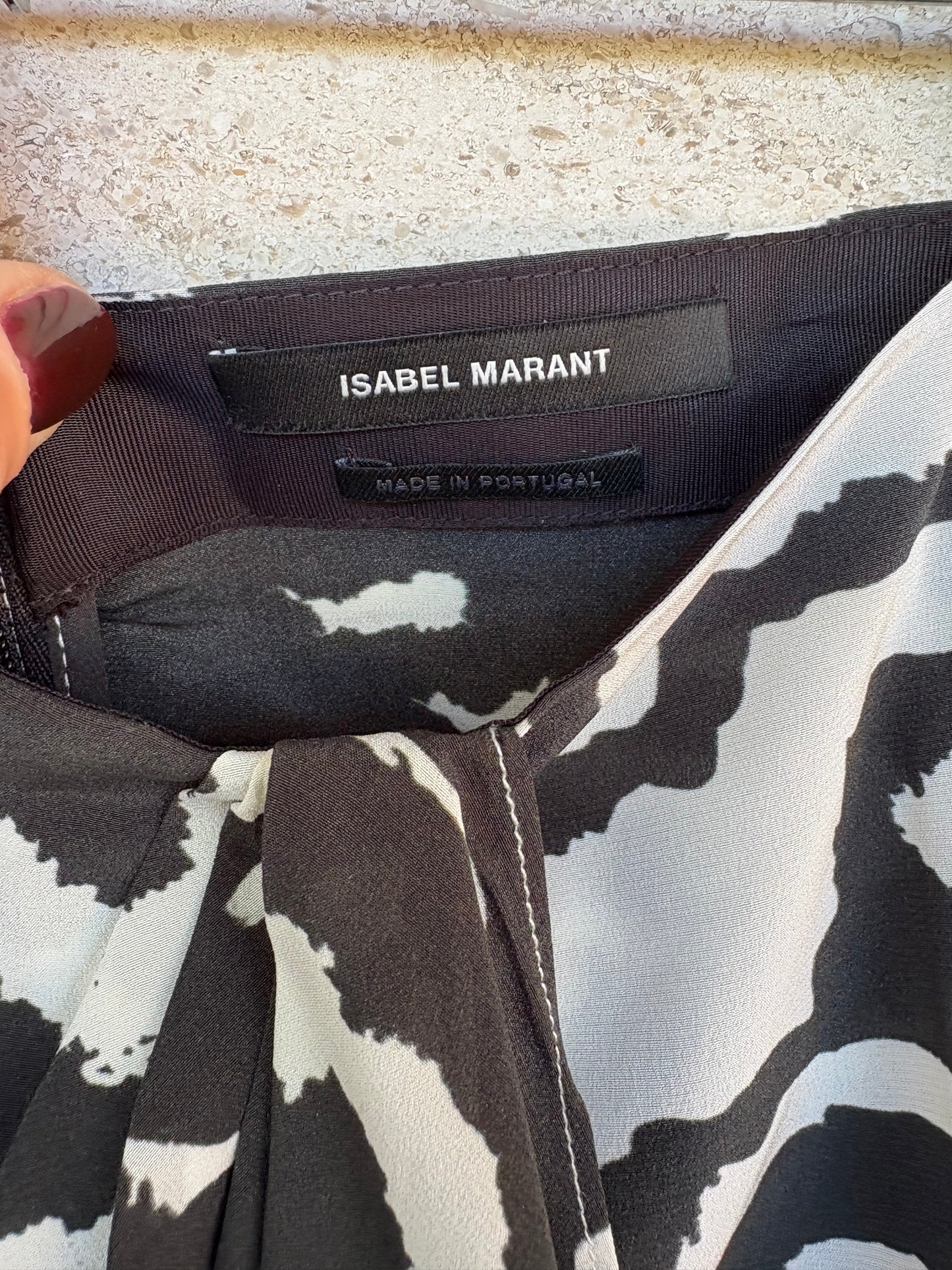 ISABEL MARANT. Animal print silk skirt, size 36