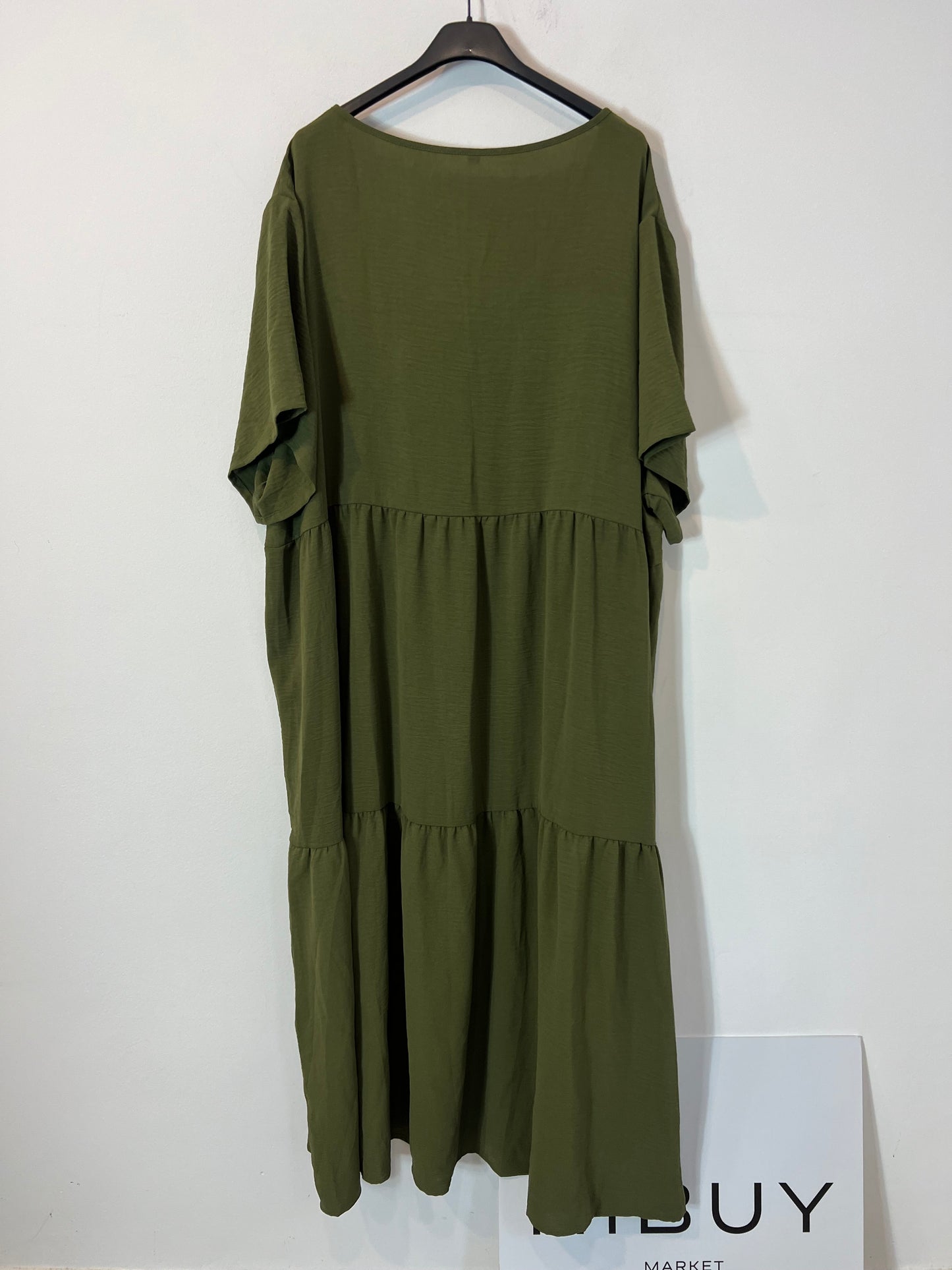 OTHERS. Flowing green dress S.5XL