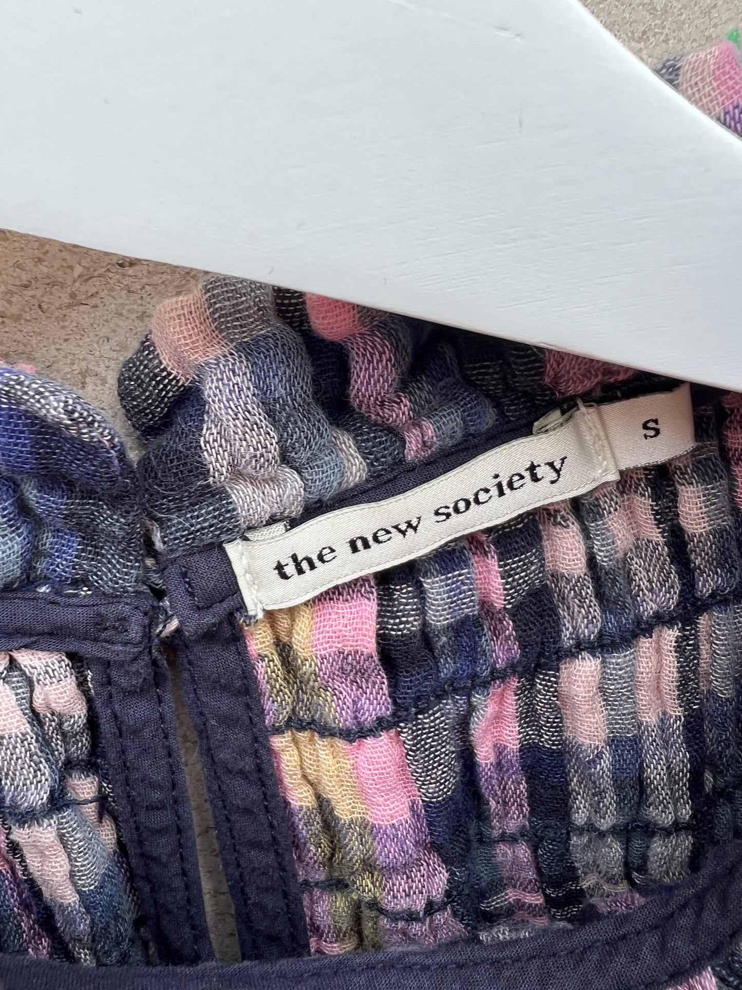 THE NEW SOCIETY. Checkered Honeycomb Blouse Ts