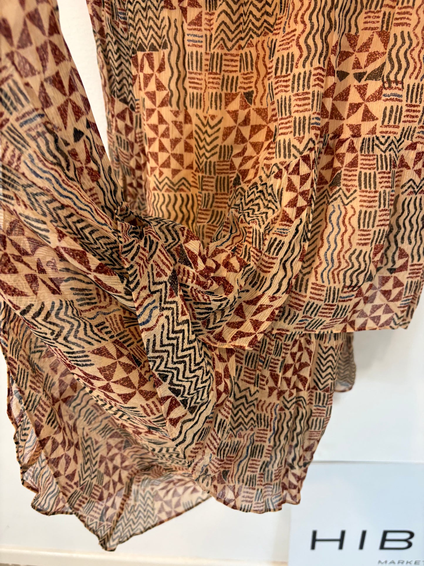 BA&SH. Vestido gasa estampado asimétrico