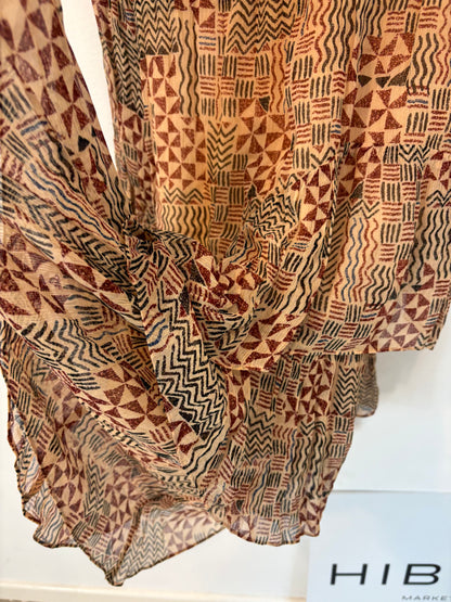 BA&SH. Vestido gasa estampado asimétrico