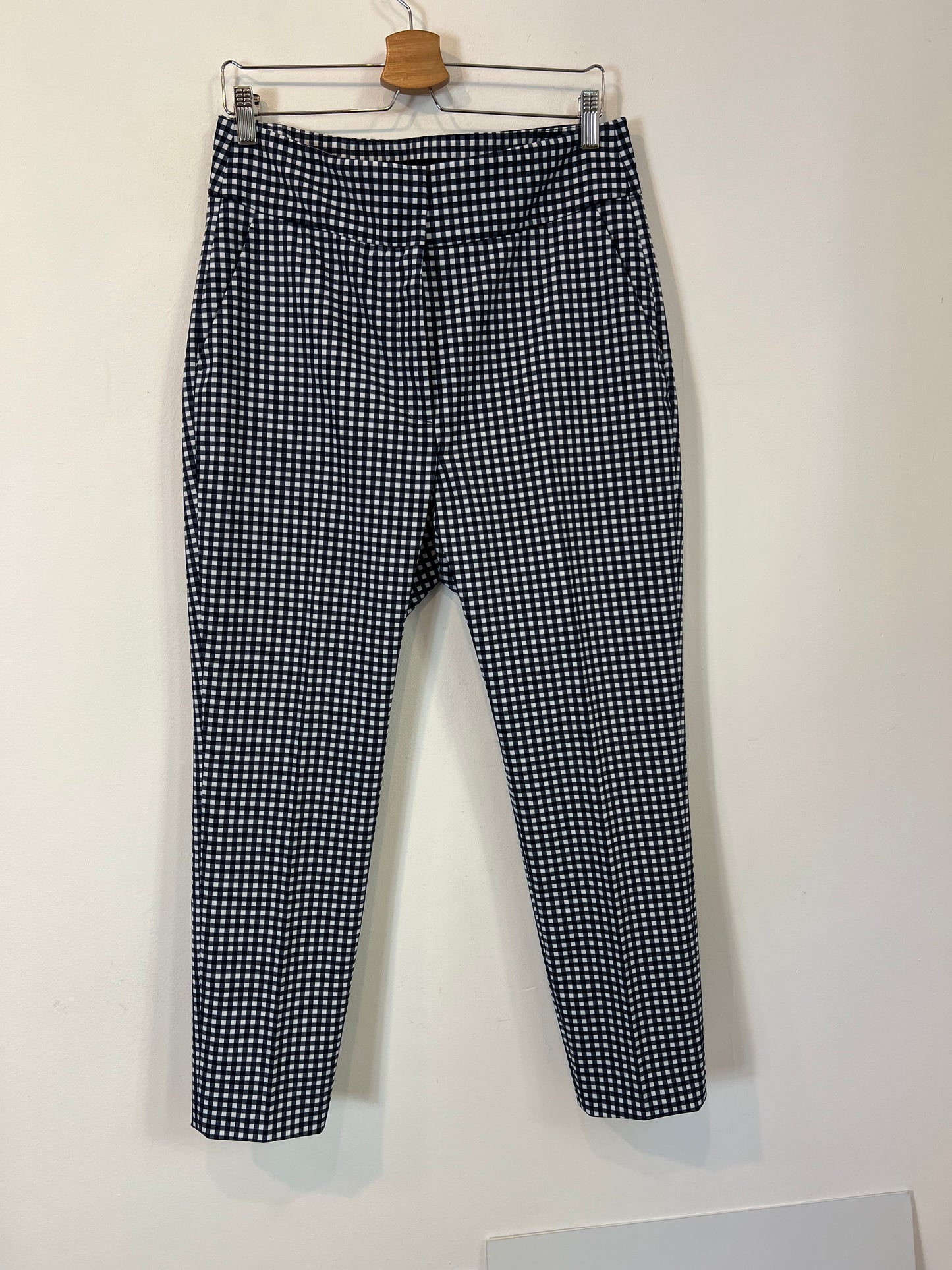 ZARA. Blue checked trousers, size 44