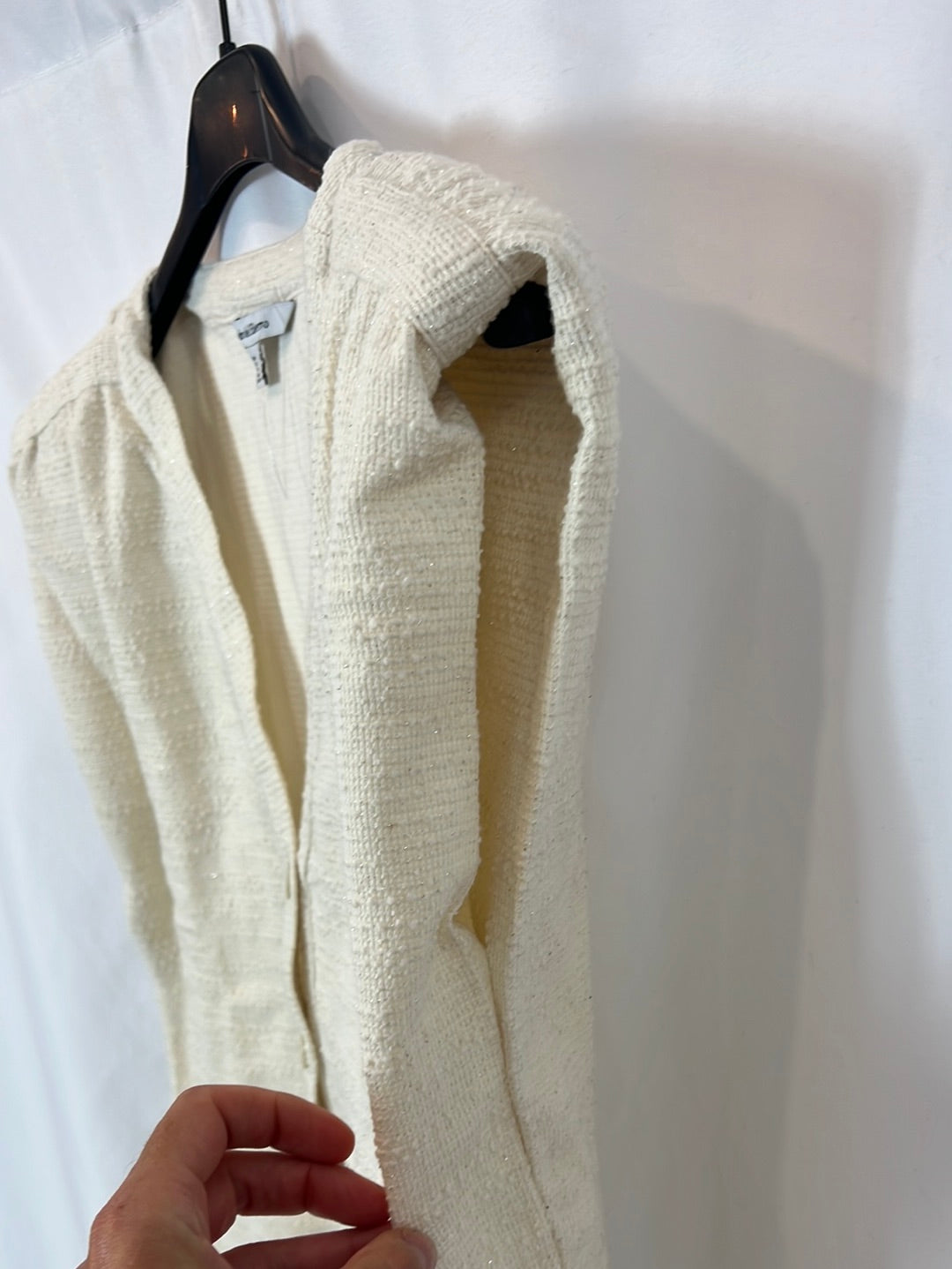 PEDRO DEL HIERRO. Textured beige Ts top