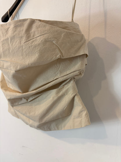 MANGO. Top beige palabra de honor