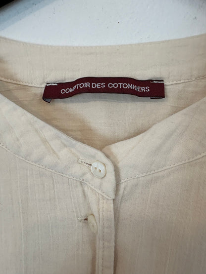 COMPTOIR DES COTONNIERS. Light beige cotton blouse. T 34