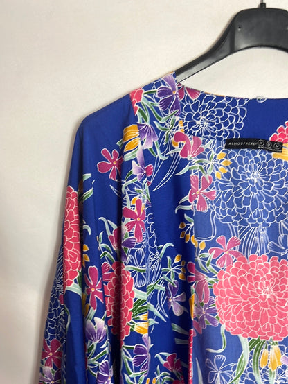 PRIMARK. Kimono azul flores. T M