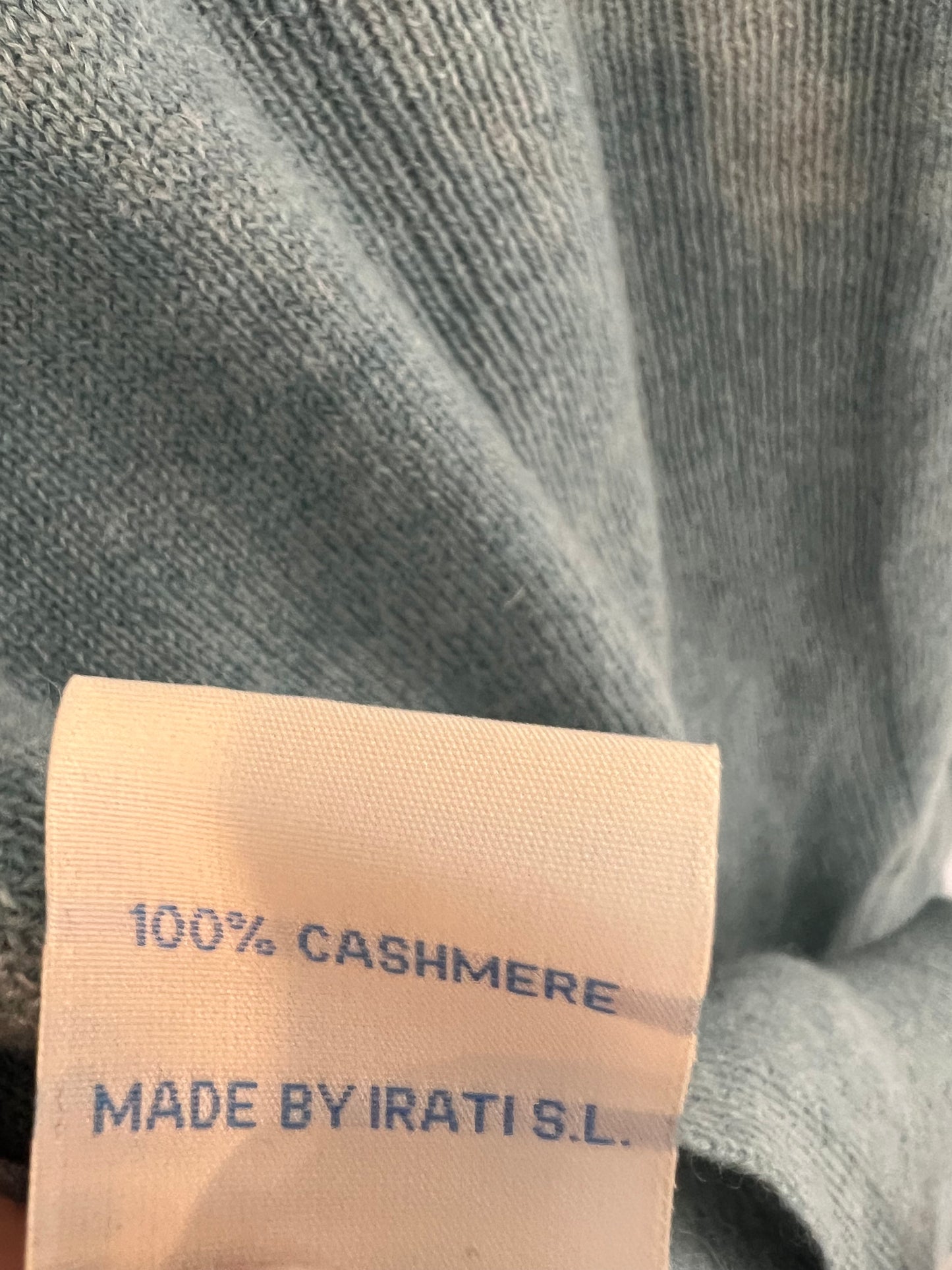 AGAIN CASHMERE. Jersey azul claro jaspeado cashmere. T S