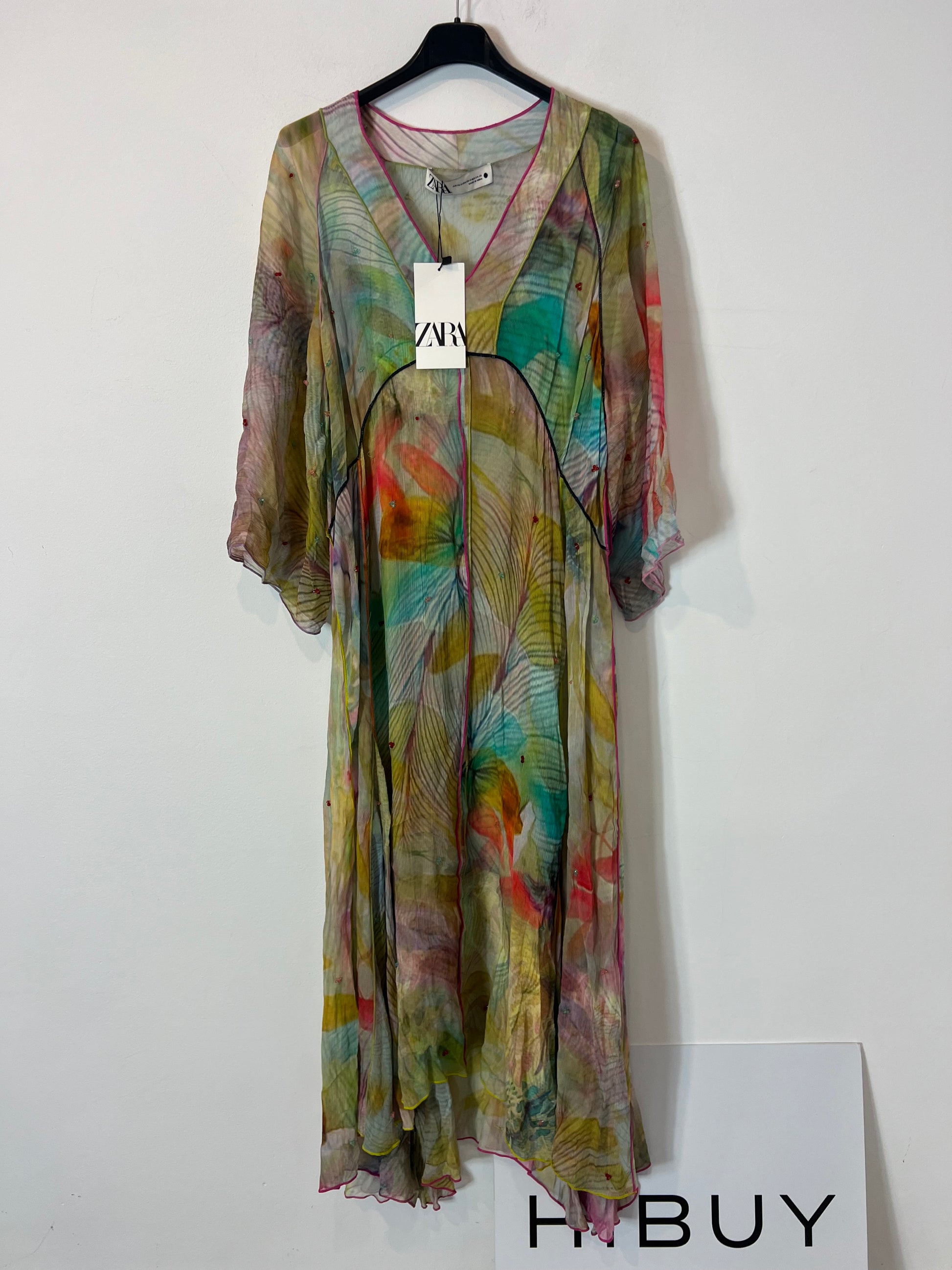 ZARA. Long beaded printed dress S.xs/s – Hibuy market ZARA. Long beaded printed dress S.xs/s – Hibuy market