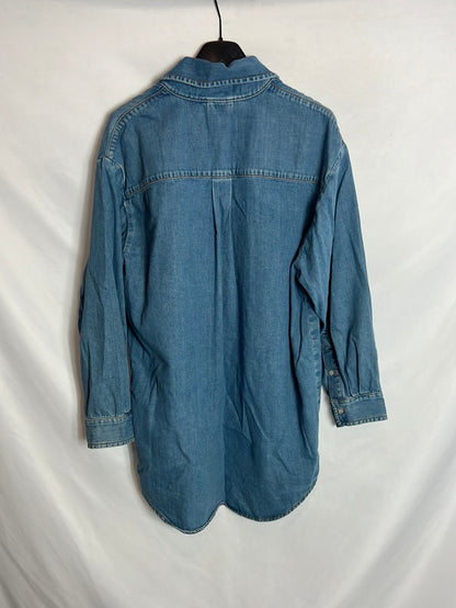 ZARA. Camisa denim larga. T XS (oversized )