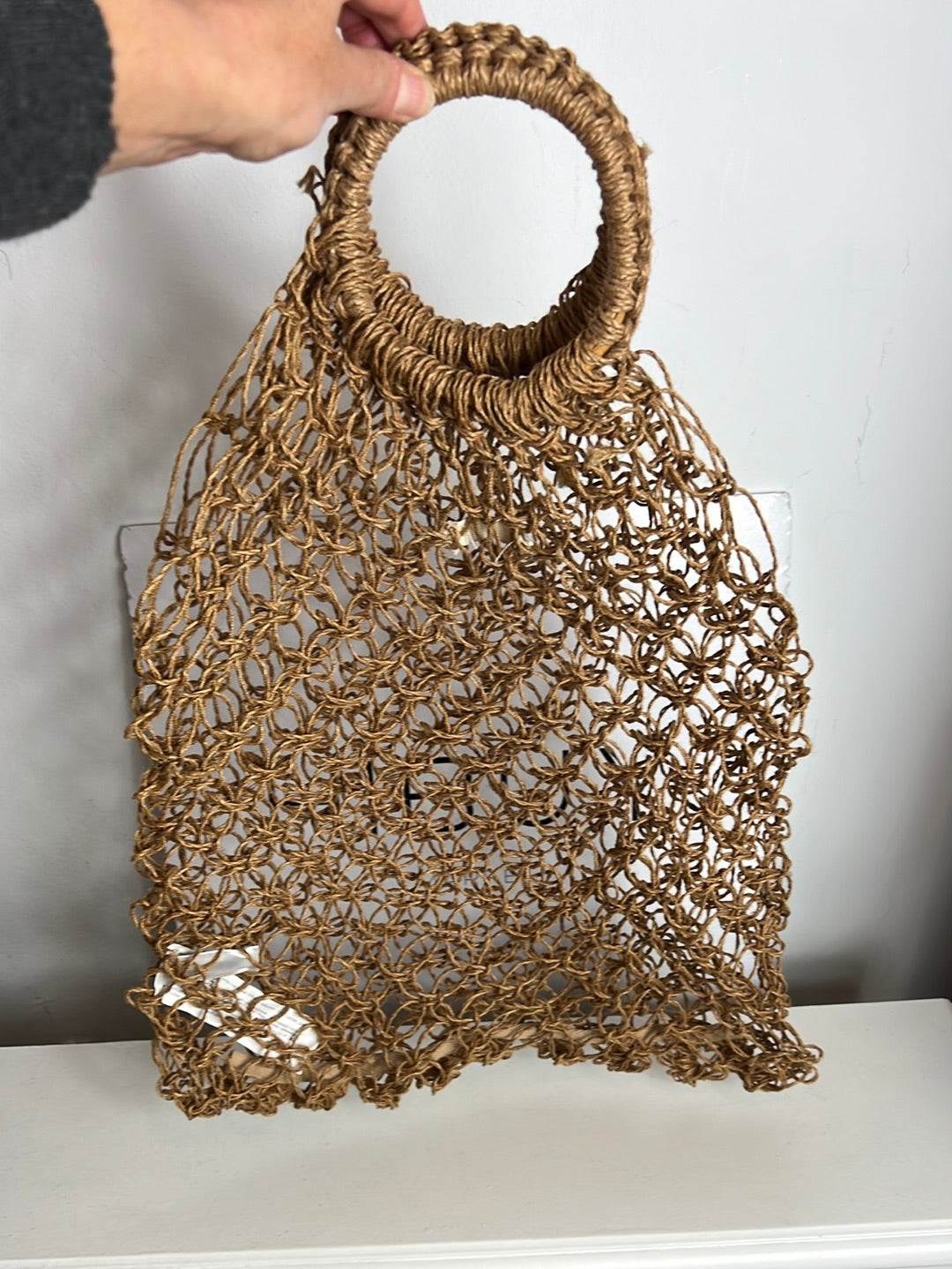 MANGO. Bolso rejilla rafia