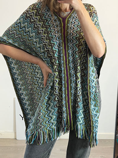 MISSONI. Poncho estampado con lana