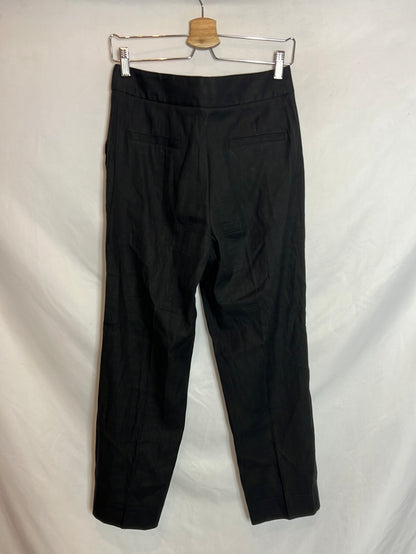 MASSIMO DUTTI. Pantalón negro textura. T 38
