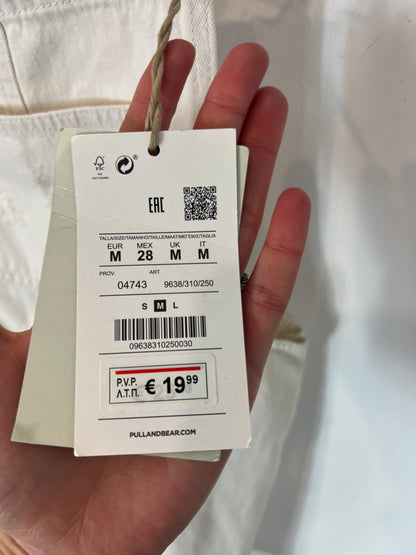 ZARA. Pichi vaquero blanco. T M