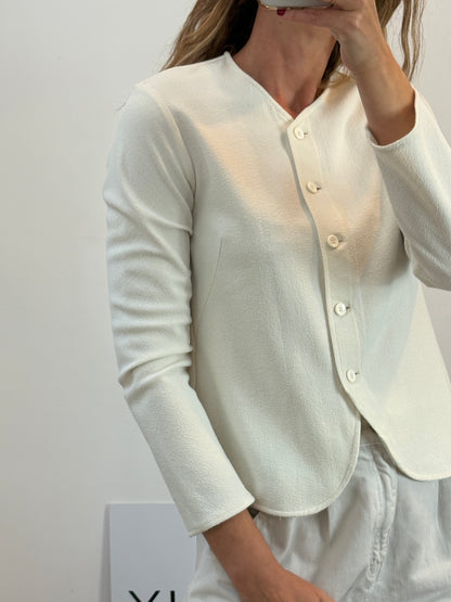 MASSIMO DUTTI. Chaqueta fluida color crudo
