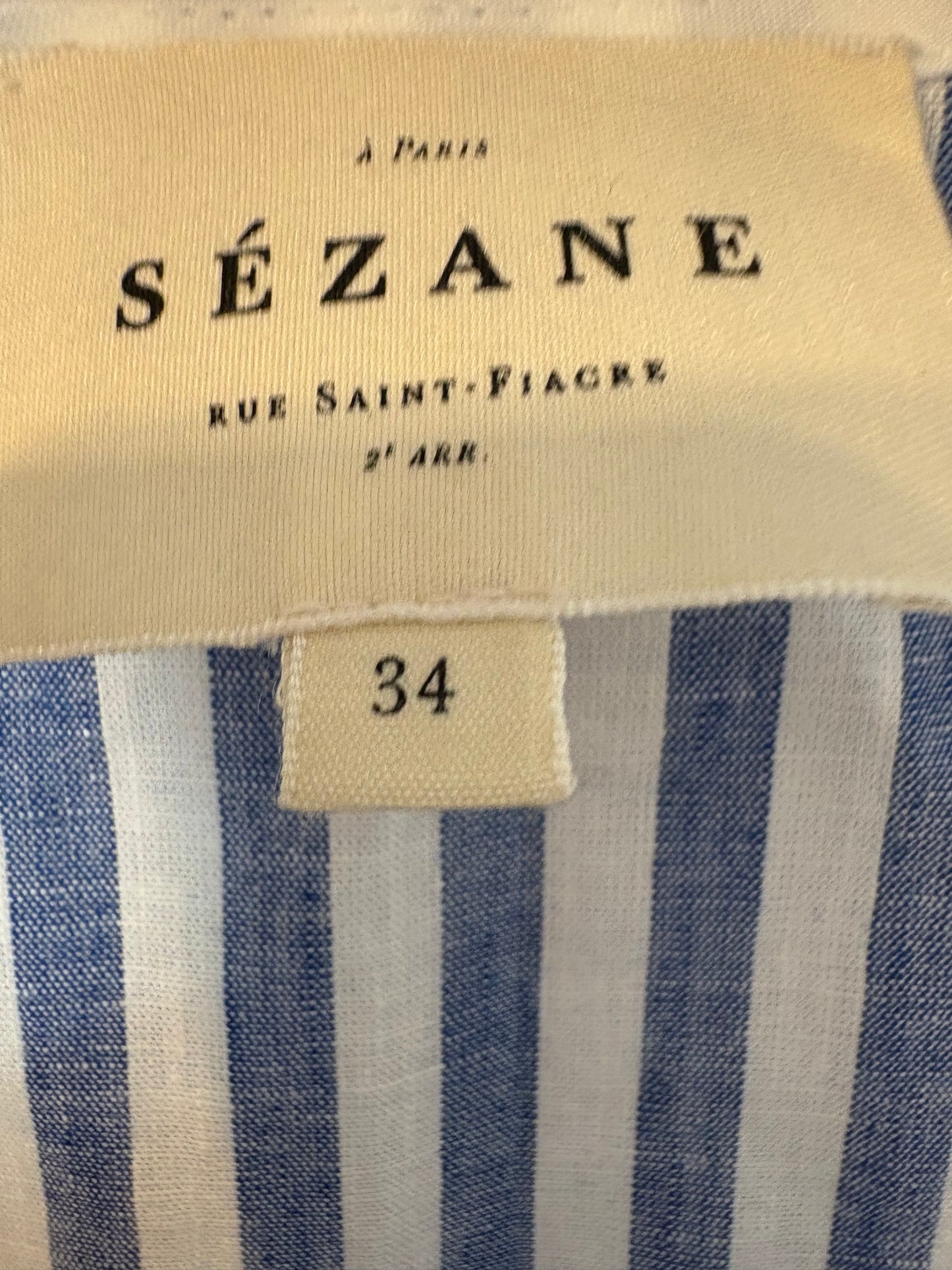 SÉZANE. Conjunto top y falda larga rayas mezcla