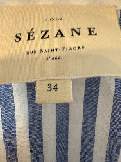 SÉZANE. Conjunto top y falda larga rayas mezcla