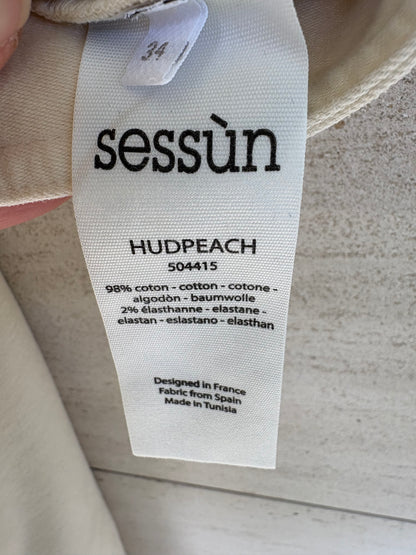 SESSÚN. Denim beiges bolsillos