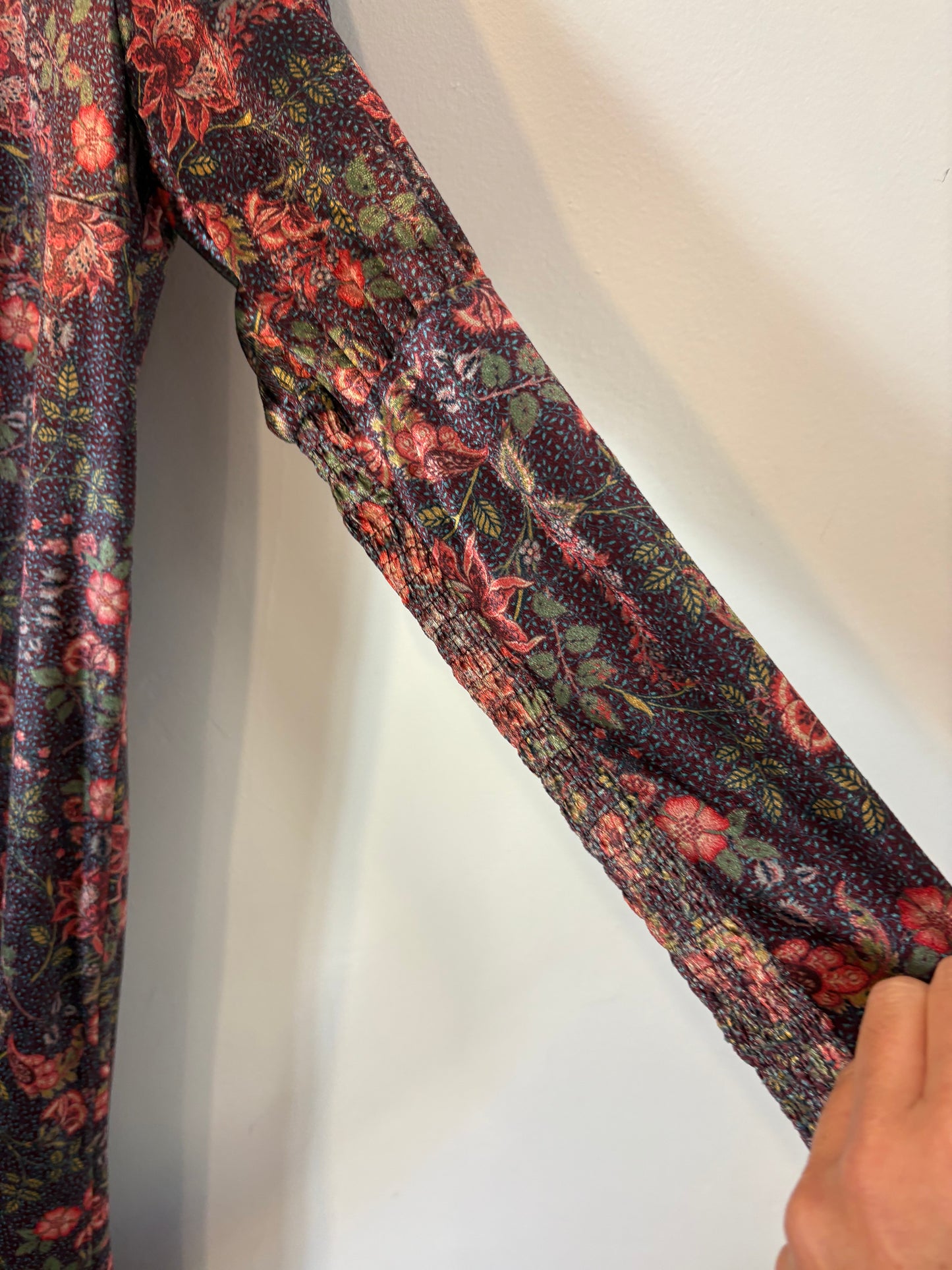 MAGNOLYA. Vestido largo estampado terciopelo