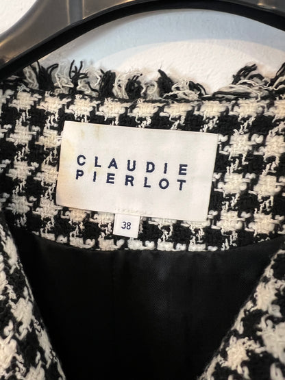 CLAUDIE PIERLOT. Chaqueta tweed pata de gallo. T 38