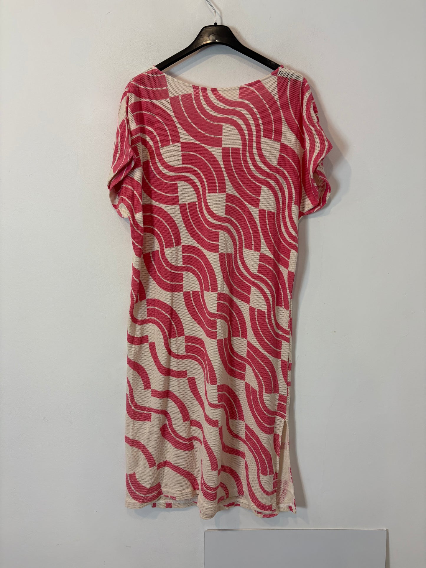 Vestido midi estampado calado