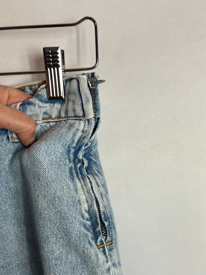 ZARA. Falda denim midi apertura. T XS