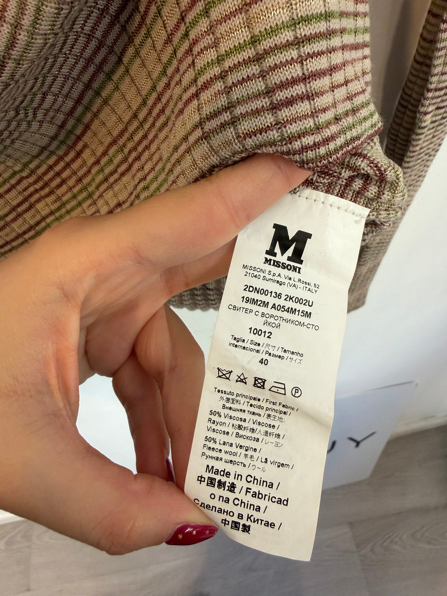MISSONI. Jersey fino mezcla rayas