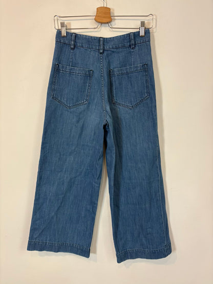 MASSCOB. Denim pata ancha cropped
