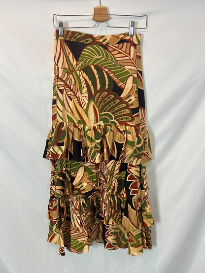 ZARA. Ts ruffled midi skirt