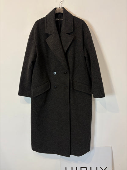 ZARA. Abrigo largo gris marengo